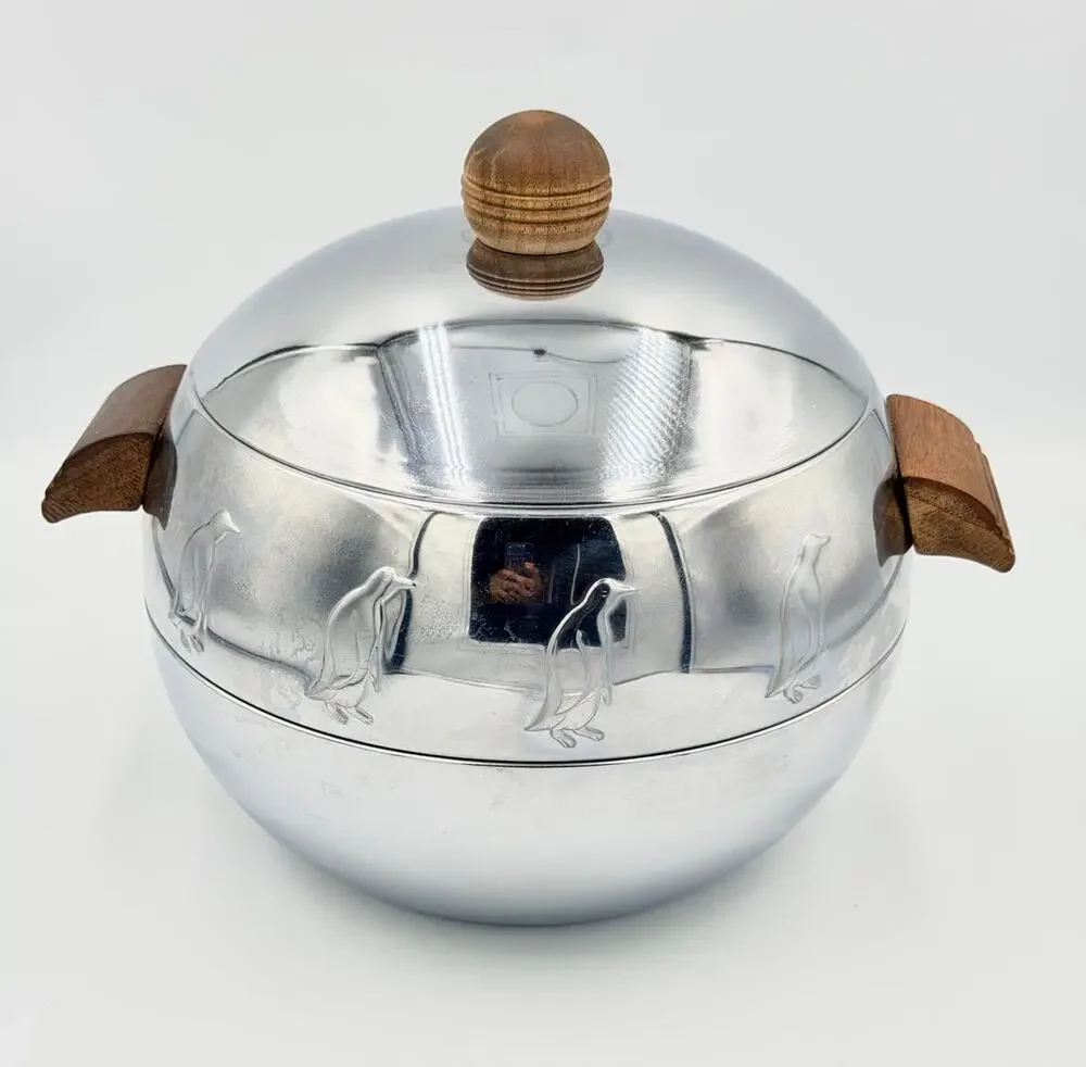Vintage West Bend Aluminum Co. West Bend Penguin Hot & Cold Server / Ice Bucket